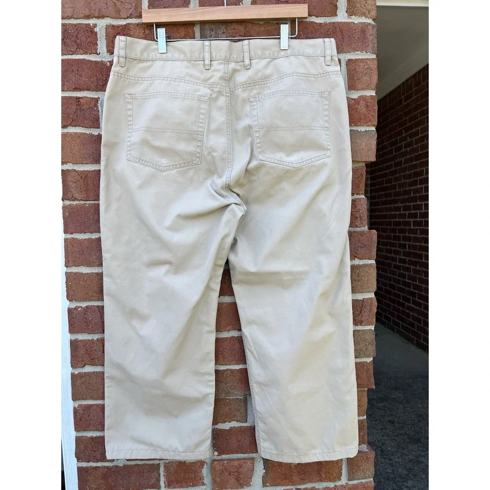 Jos A Bank Traveler's Collection Khaki Pants Mens 38x29 Beige Cotton
